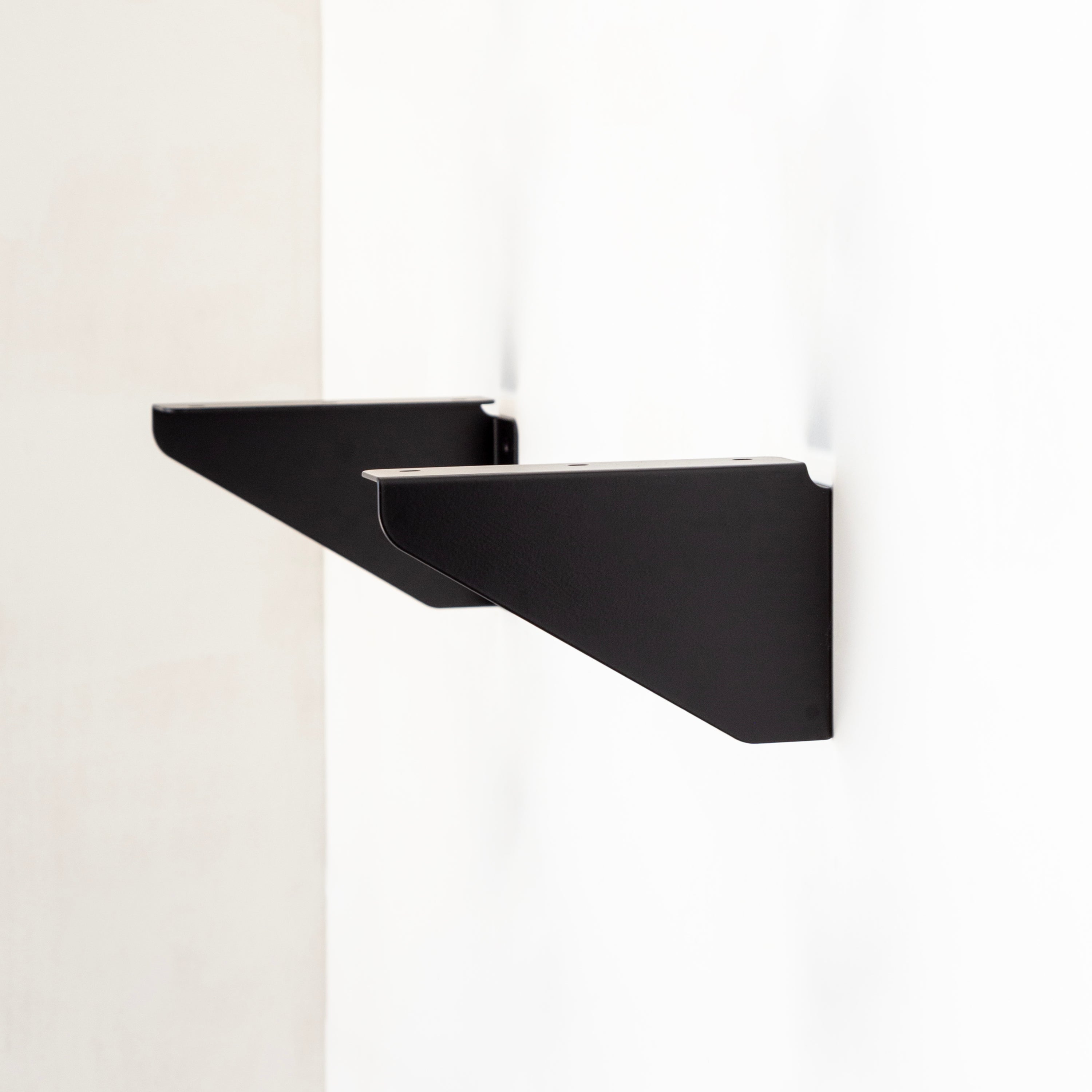 Mão francesa SP (par) - Suporte para prateleira em aço - Preto fosco