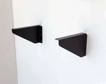 Mão francesa SP (par) - Suporte para prateleira em aço - Preto fosco