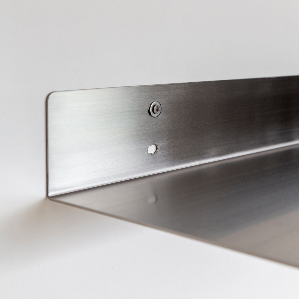 Prateleira Chapa Aço Inox - (80x20cm) Sob encomenda
