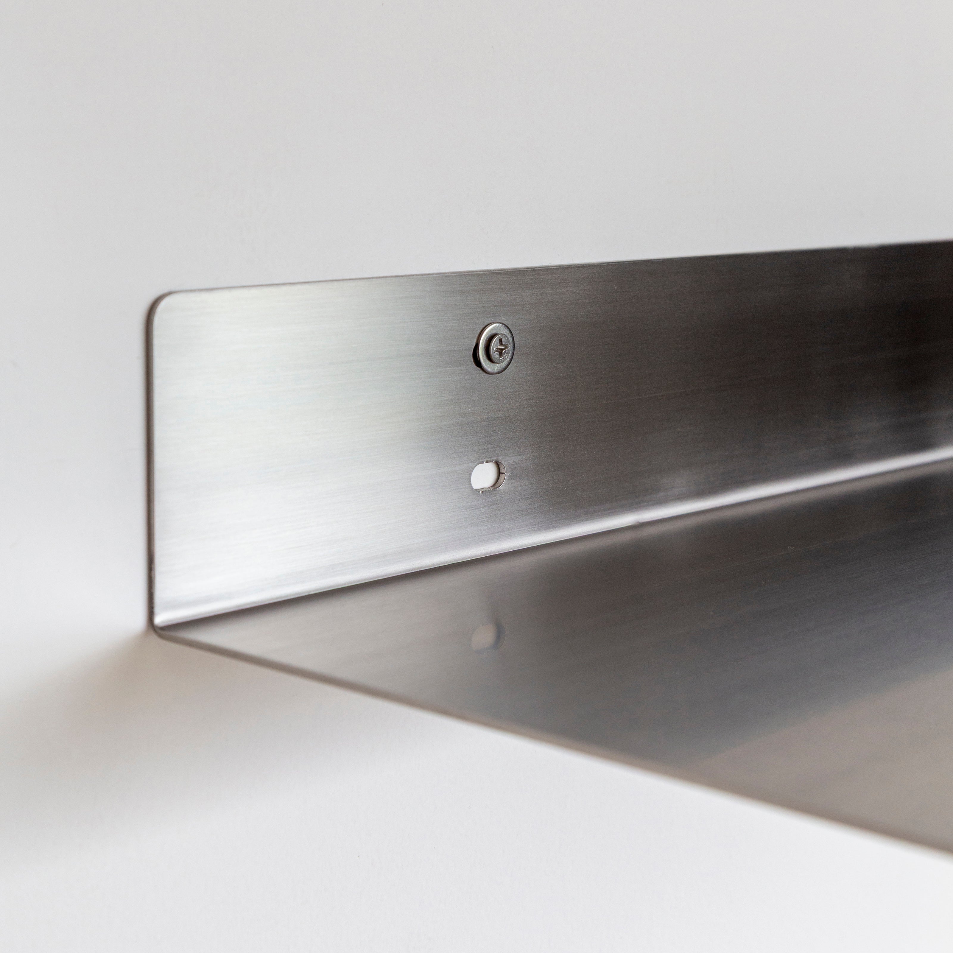 Prateleira Chapa Aço Inox - (80x20cm) Sob encomenda