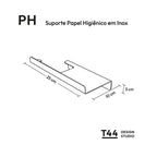 PH - Suporte Papel Higiênico em Inox