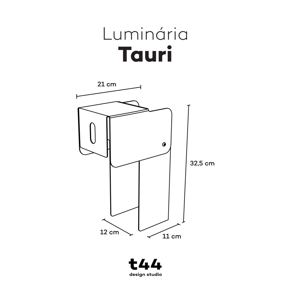 Tauri - Luminária de Mesa em Inox