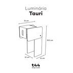 Tauri - Luminária de Mesa em Inox