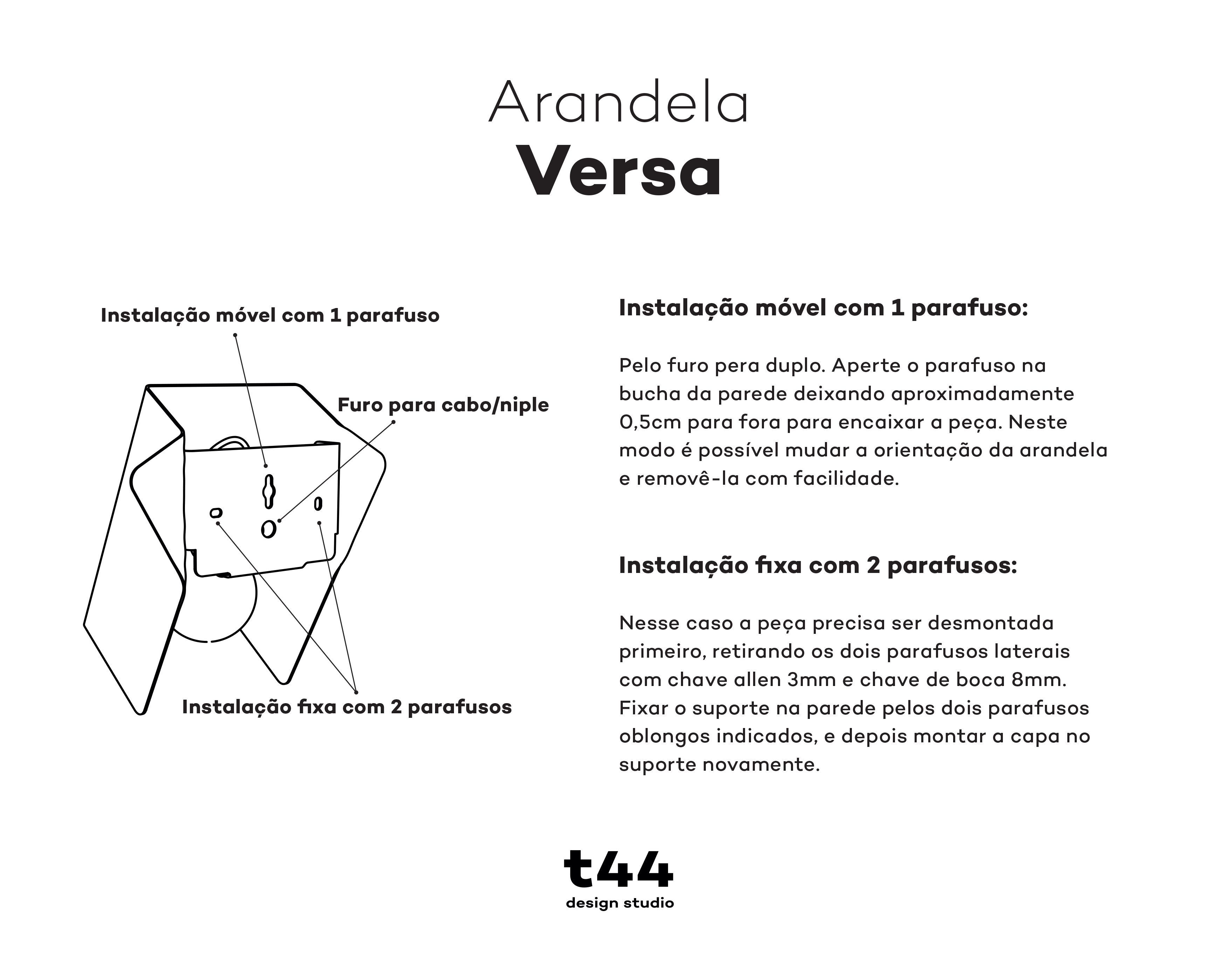 Versa - Arandela em aço inox