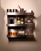 Estante e Painel Organizador em Aço Inox (58x65) - Collab Guta Virtuoso
