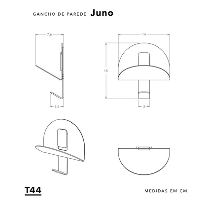 Juno - Gancho de parede (off-white)